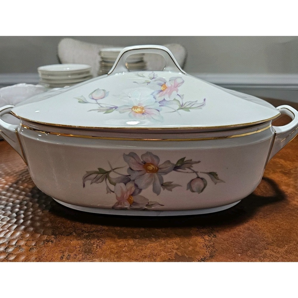 Epiag Pastelle Extra‑Large Covered Tureen 15", Vintage Czech China, Floral, Rare